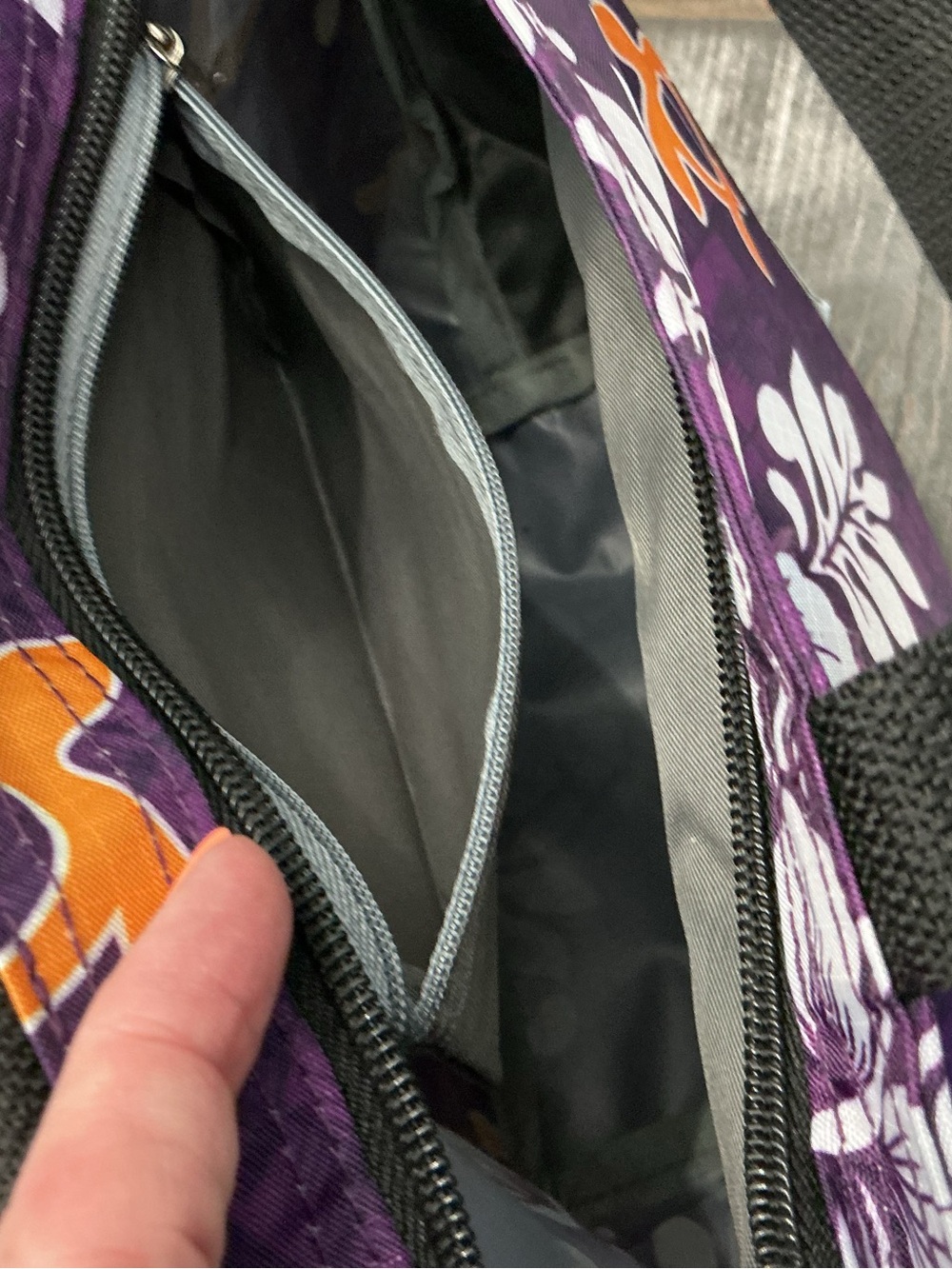 NWOT Hawaii Spirit J.Y. Trading Co Purple Honu Lauhala Single Zipper Tote - Picture 10 of 10
